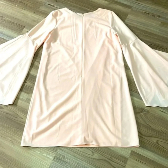 Bar III Women Bell Sleeved Shift Dress Ballet Pink Size L Lined Cocktail Flowy - Picture 5 of 13